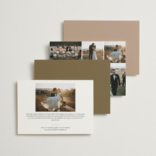 This is a golden wedding announcements with standard by Design Lotus called bowtie printing on signature in standard