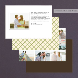This is a field green wedding announcements with standard by Annie Clark called oak tree printing on signature in standard