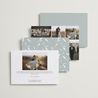 This is a mint wedding announcements with standard by Karen Schipper called frankie printing on recycled smooth signature in standard
