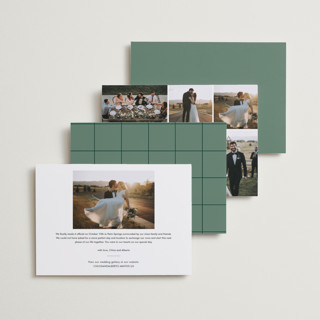 This is a rosemary wedding announcements with standard by Stacey Meacham called modern offset printing on recycled smooth signature in standard