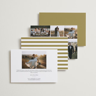 This is a golden wedding announcements with standard by Kimberly FitzSimons called offbeat printing on recycled smooth signature in standard