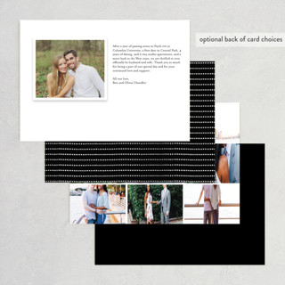 This is a noir wedding announcements with standard by Olivia Raufman called do this printing on recycled smooth signature in standard