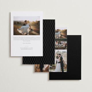 This is a ebony wedding announcements with standard by Shannon Chen of Four Wet Feet Studio called minimalism printing on recycled smooth signature in standard