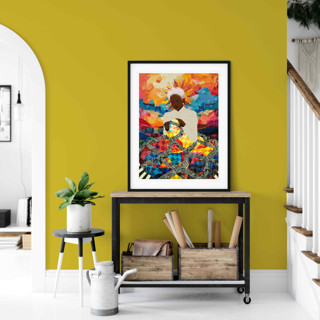 This is a blue original art by ThirtyOne Illustrations called the legacy weaver in standard