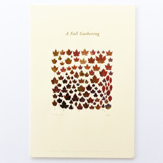 This is a multicolorassorted-colors original art by Dana Williamowsky called albers leaves #3 fall gathering in standard