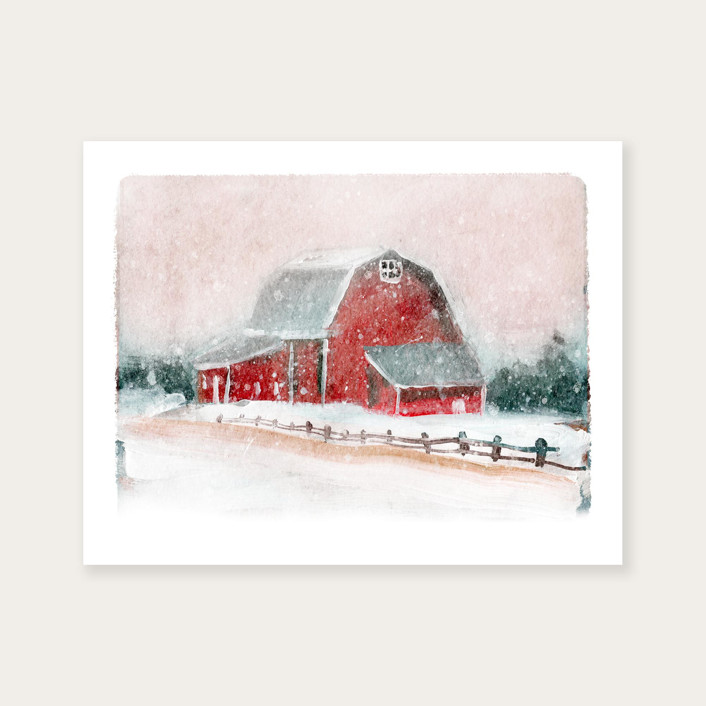 MIN-S2Y-AOP - Snowy Barn