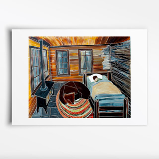 This is a brown original art by Sarah Fitzgerald called sweet dreams in standard