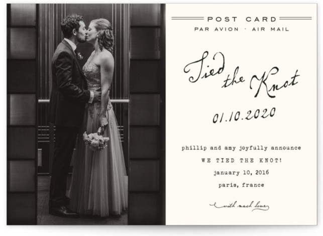 Airmail Wedding Announcement Postcards