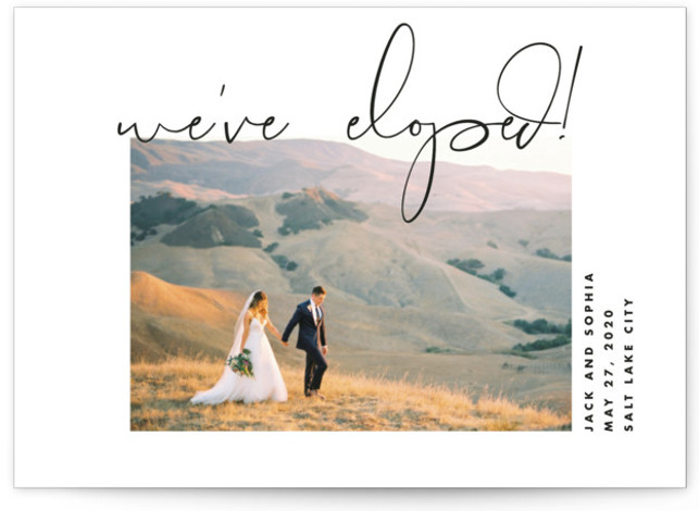 Offbeat Wedding Announcement Postcards