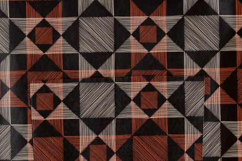 This is a rust aprons by Alethea and Ruth called sketched quilt in standard