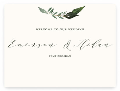 Natures Greens Wedding Welcome Sign