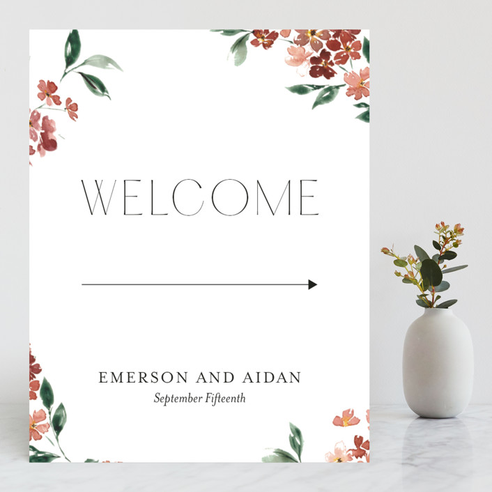 Sweeping Vine Large Custom Signs by Itsy Belle Studio Minted