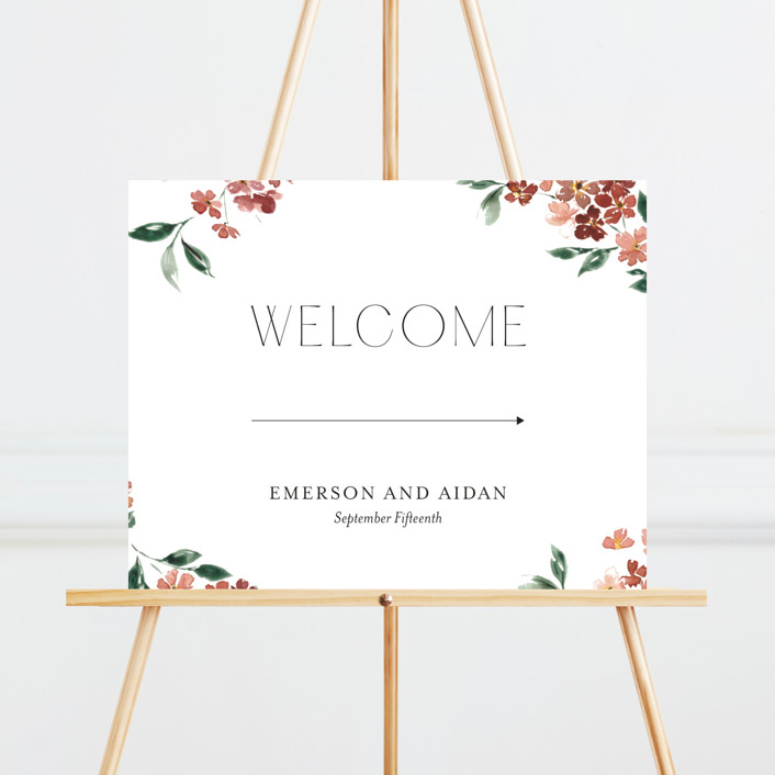 Sweeping Vine Large Custom Signs by Itsy Belle Studio Minted