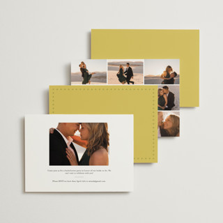 This is a island citrus bachelorette party invitations with standard by Ani Somi called calia printing on signature in standard