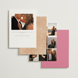 This is a guava bachelorette party invitations with standard by Pixel and Hank called coastal drift printing on signature in standard