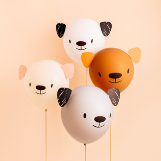 This is a multicolor party decorations by Jollity and Co called bow wow diy balloon decorating set in standard