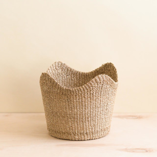This is a natural accent pieces by LIKHA called natural scallop basket in standard