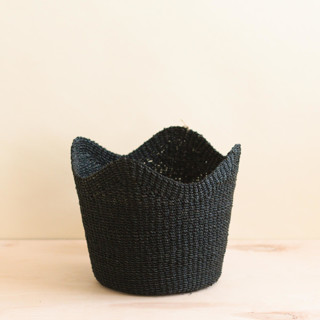 This is a black accent pieces by LIKHA called black scallop basket in standard