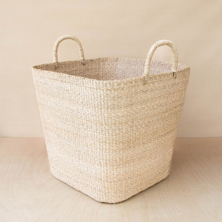 This is a natural accent pieces by LIKHA called natural jumbo square basket with handles in standard
