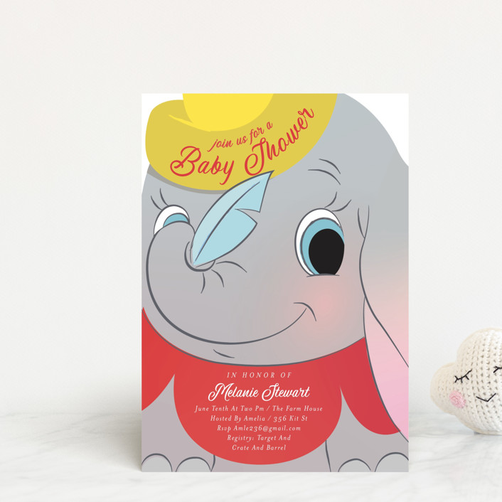 disney dumbo Baby Shower Postcards by Lori Wemple Minted