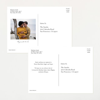 This is a sherbet baby shower postcards with standard by Carolyn Kach called swan song printing on signature in postcard