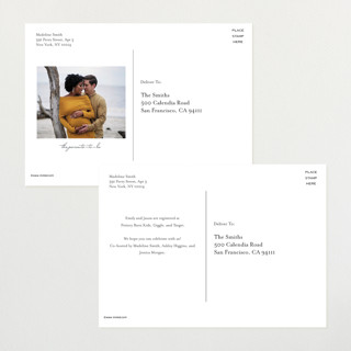 This is a ice baby shower postcards with standard by Teju Reval called penguins printing on signature in postcard