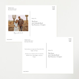 This is a gumdrop baby shower postcards with standard by Joanna Griffin called my favorite things printing on signature in postcard