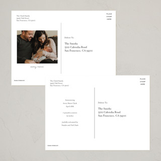 This is a snowflake babys first christmas with standard by Julie Murray called new little one printing on signature in postcard