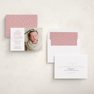 This is a carnation babys first christmas with standard by Alethea and Ruth called our little merry printing on recycled smooth signature in standard