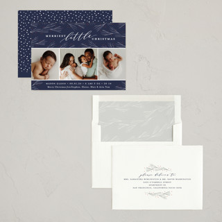 This is a blueberry babys first christmas with standard by Sarah Brown called merriest little christmas printing on recycled smooth signature in standard