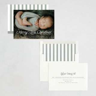 This is a sugar babys first christmas with standard by Jenna Holcomb called our merry little christmas printing on recycled smooth signature in standard