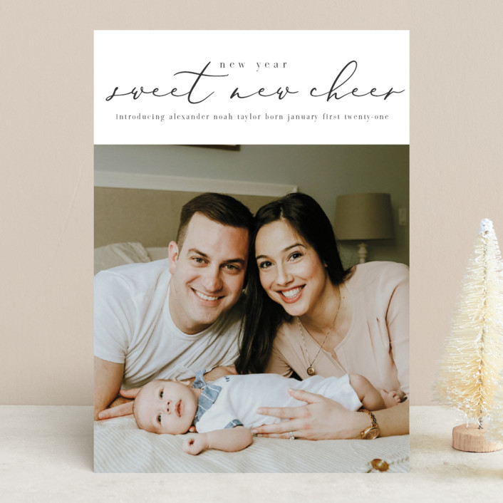 holiday birth announcements minted