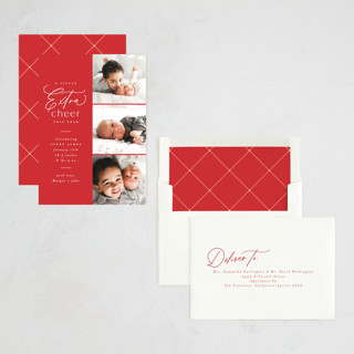 This is a cherry babys first christmas with standard by Everett Paper Goods called extra cheer here printing on recycled smooth signature in standard