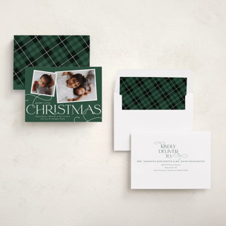 This is a emerald babys first christmas with standard by Sarah Brown called little addition printing on recycled smooth signature in standard