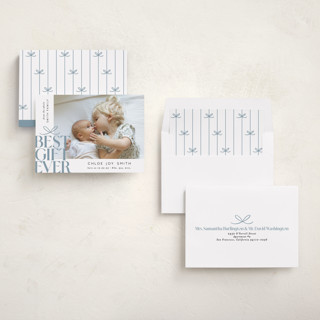 This is a frost babys first christmas with standard by Alethea and Ruth called best gift ever bow printing on recycled smooth signature in standard