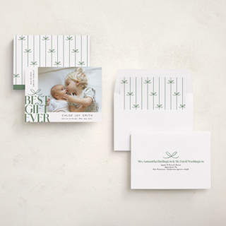 This is a sage babys first christmas with standard by Alethea and Ruth called best gift ever bow printing on recycled smooth signature in standard