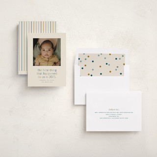 This is a winter sky babys first christmas with standard by Ellen Schlegelmilch called the best thing printing on recycled smooth signature in standard