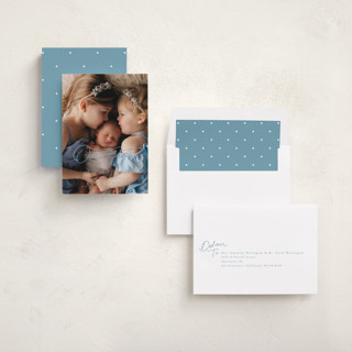 This is a frozen lake babys first christmas with standard by Everett Paper Goods called together printing on recycled smooth signature in standard