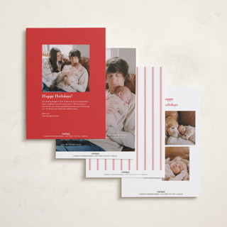 This is a caramel apple babys first christmas with standard by Everett Paper Goods called merrier this year printing on recycled smooth signature in standard