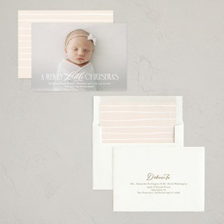 This is a snowflake babys first christmas with standard by Julie Murray called new little one printing on recycled smooth signature in standard