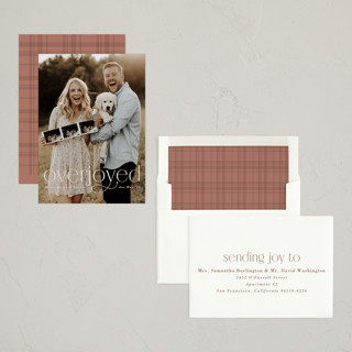 This is a rose babys first christmas with standard by Lea Delaveris called overjoyed printing on recycled smooth signature in standard
