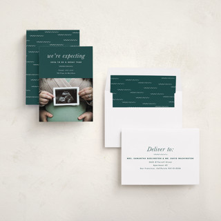 This is a ivy babys first christmas with standard by Corinne Malesic called expecting printing on recycled smooth signature in standard