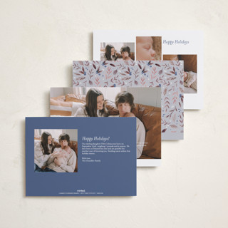 This is a navy babys first christmas with standard by Alethea and Ruth called merry little christmas greenery printing on recycled smooth signature in standard