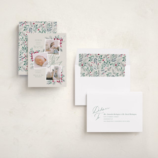 This is a eggnog babys first christmas with standard by Leah Bisch called very merry printing on recycled smooth signature in standard