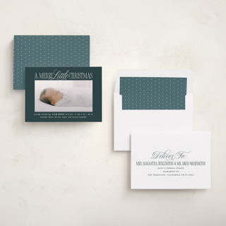 This is a frost babys first christmas with standard by Brooke Chandler called littlest christmas printing on recycled smooth signature in standard