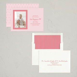 This is a candy babys first christmas with standard by Megan Davis called santa delivery printing on recycled smooth signature in standard