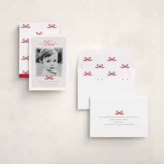 This is a cherry babys first christmas with standard by Nicoletta Savod called our blessed gift printing on recycled smooth signature in standard