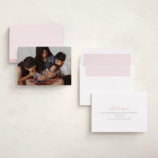 This is a peony babys first christmas with standard by Angela Thompson called new year baby printing on recycled smooth signature in standard