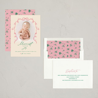This is a candy babys first christmas with standard by fatfatin called ribbons and joy printing on recycled smooth signature in standard