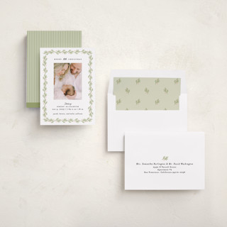 This is a mistletoe babys first christmas with standard by Julie Murray called little christmas printing on recycled smooth signature in standard